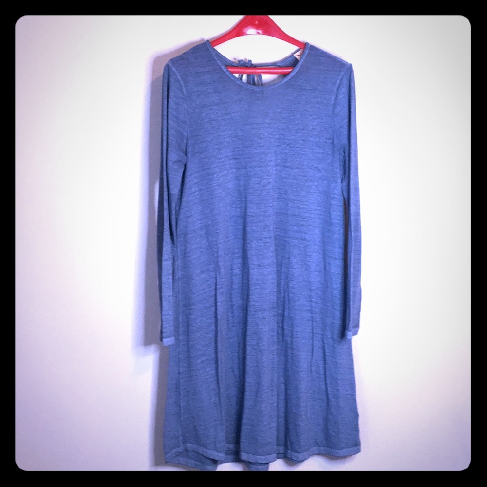 Faded Glory Blue knee length dress long sleeve